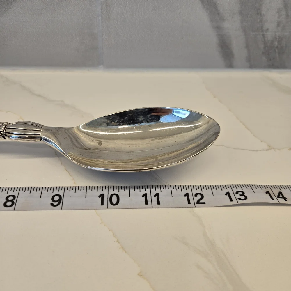 LARGE VINTAGE BEAUTIFUL BIRD SILVER PLATED‎ SERVING SPOON